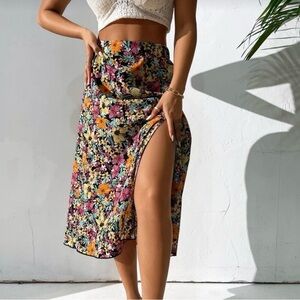 SHEIN Floral Maxi Skirt for Casual Wear
